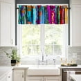 thumbnail image 4 of Abstract Curtains Valances Colorful Vertical Planks Aesthetic Modern Minimalist Curtains Valances for Farm Bedroom Living Room Decor 54"x18", 4 of 5