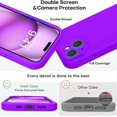 thumbnail image 3 of Compatible with iPhone 15 Plus Case, Upgrade Liquid Silicone [Enhanced Camera Protection] [Soft Anti-Scratch Microfiber Lining] Shockproof Phone Case for iPhone 15 Plus 6.7 inch - Neon Purple, 3 of 14