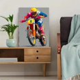 thumbnail image 5 of Abstract Motocross Canvas Wall Art, Dirt Bike Pop Art Print, Biker Gift Home Wall Decor, 5 of 8