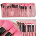 thumbnail image 6 of 24 Makeup Brushes Wood Color Makeup Brush Set with Brush Bag for Beauty and Makeup Tools, 6 of 6