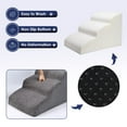 thumbnail image 5 of Dog Stairs for Small Dogs, High Density Foam Dog Ramp for Couch with Non Slip Surface Bottom, 3 Tiers Extra Wide Dog Ladder for High Beds- Pet Steps Best for Injured/Older Dog, Pet with Joint Pain, 5 of 9