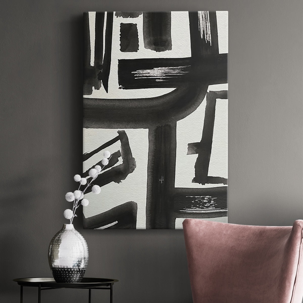 Inkwell Intersect II Premium Gallery Wrapped Canvas - Ready to Hang