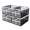 thumbnail image 1 of Qqbine 34 L Plastic Stackable Collapsible Crate, 4 Packs, 1 of 4