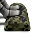 thumbnail image 3 of Khaki Foot Rest, Repeating Pattern with Stain Look Camouflage Motif, Non-Slip Backing Adjustable Ergonomic Memory Foam Leg Support for Office, Army Green Slate Brown, by Ambesonne, 3 of 5