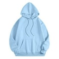 thumbnail image 4 of MHFRRA Sudadera con Capucha y Estampado de Moda, Informal, de Manga Larga, Suave y Cómoda, para Uso Diario En Otoño E Invierno, para Actividades Al Aire Libre, Ligera y Cálida Azul cielo, 4 of 5