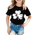thumbnail image 5 of Ruyang St Patricks Day Cute Irish Shamrock Graphic Shirt for Girls Summer Short Sleeve Tee Tops Toddler Kids Cotton Crewneck T-Shirt, 5 of 8