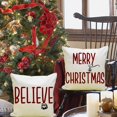 thumbnail image 3 of Christmas Pillow Covers 20x20 Set of 4 Christmas Decorations Merry Christmas Believe Santa Claus Snowman Christmas Pillow Covers for Decoration Coach Sofa, 3 of 5