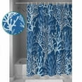 thumbnail image 3 of Ocean Blue Coral Seamless Shower Curtain for Bathroom, Sea Coastal Nautical Theme Waterproof Shower Curtains Washable Quick Dry with Hooks Bathtub Curtains 72x72 IN, 3 of 7