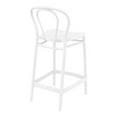 thumbnail image 3 of Compamia Victor Contemporary Resin Indoor Outdoor Counter Stool - Set of 1, White, 3 of 6