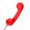Red, variant on 3.5mm Mic Retro Telephone Cell Phone Handset Mobile Radiation-Proof Receiver