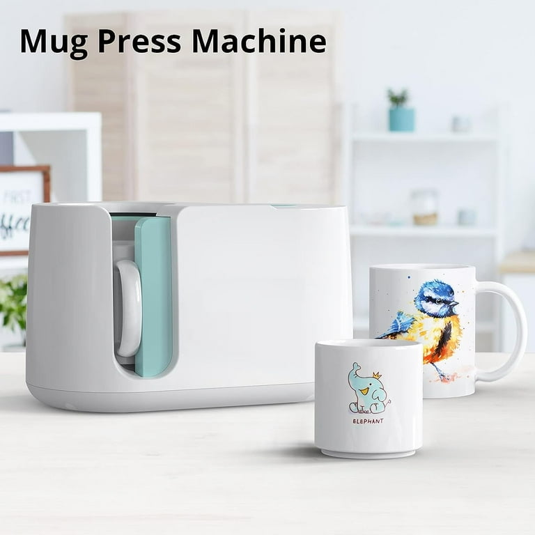 VEVOR Mug Press Machine, Automatic Mug Heat Press for Sublimation 11-15oz,  Coffee Cup Transfer Printing, DIY Presents Gifts White