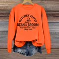 thumbnail image 2 of Venzia Women Halloween Crewneck Sweatshirt, Black Long Sleeve Pullover Top, Casual Fall Graphic Sweatshirt, 2 of 4