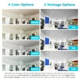 thumbnail image 3 of Luxrite Commercial 4" LED Recessed Lights, 7/9/12W, 4 CCT 3000K-5000K, Dimmable, 600/800/1000LM, Wet Rated 4 Pack, 3 of 8