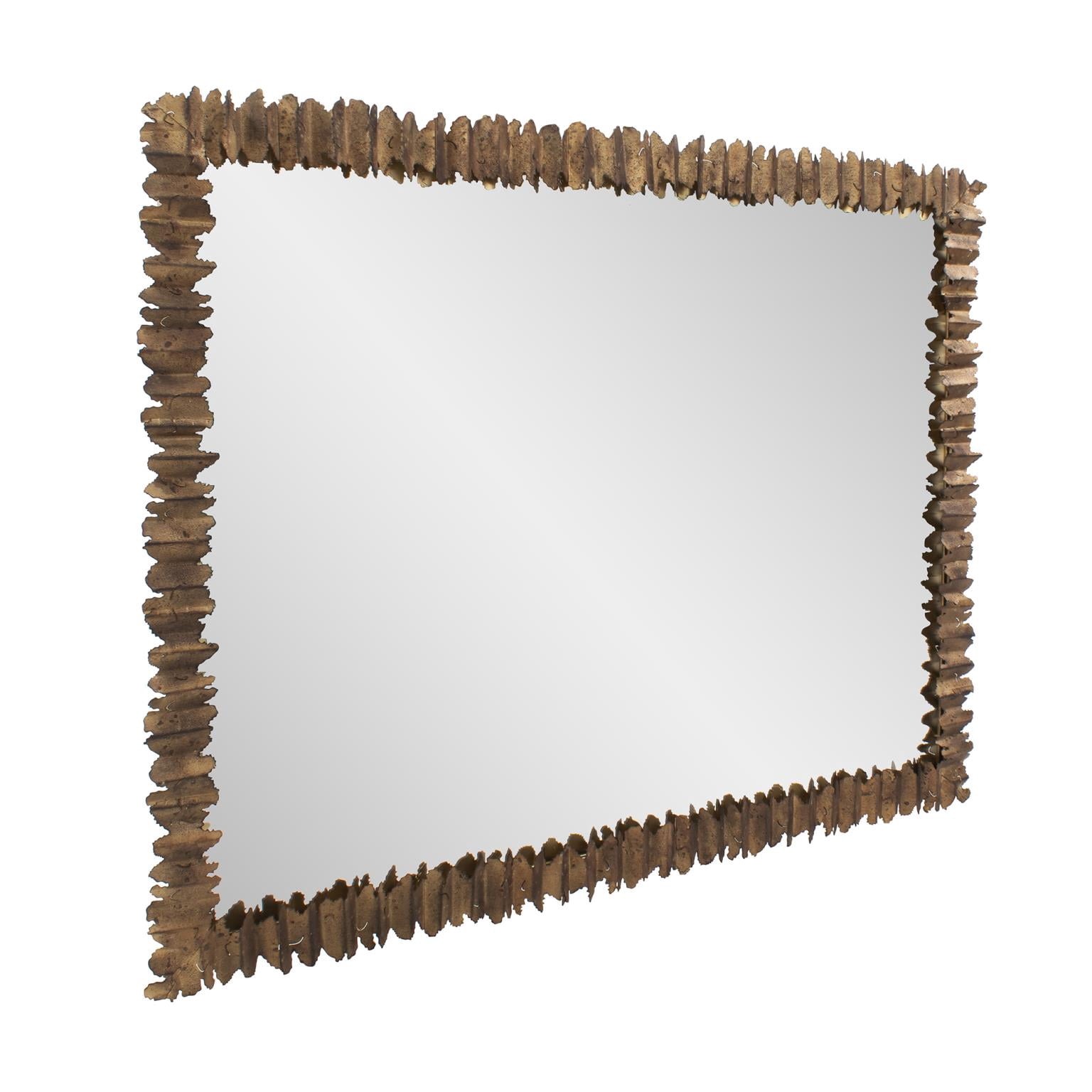 Tyler Dillon Rectangular Salvaged Metal Bronzed Mirror - 30"W x 40"H
