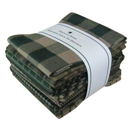 Homespun 12-Piece Fat Quarters, 18 by 21-Inch, Green