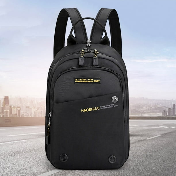 Blue nylon backpack discount