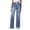 35# Light Blue, variant on Wide Leg Jeans Woman High Waisted Trendy Pull On Elastic Waist Drawstring Stretchy Denim Jean Pants with Pockets Light Blue S