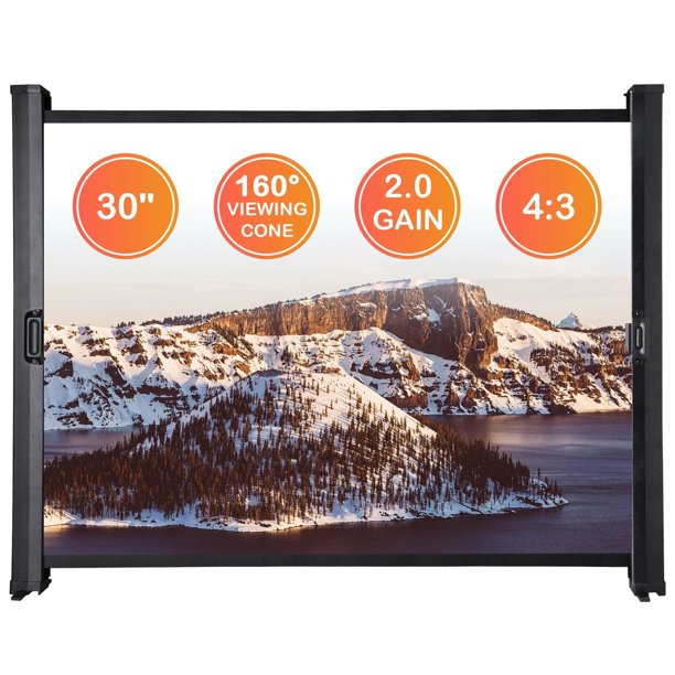30" Tabletop Mini Projection Screen Handheld Projector Mobile Working