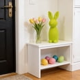 thumbnail image 5 of RICHMJ Easter Flocked Bunny Decorations - Spring Table Centerpieces for Indoor Decor - Easter Bunny Figurines Decoration for Home Party Offic,3.14*2.36*8.66in (Green), 5 of 6