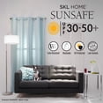 thumbnail image 4 of SKL Home SUNSAFE Raine Light-Filtering Curtain Panel Pair, 40"x95", 1 Pack, Ecru, 4 of 4