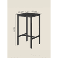 thumbnail image 3 of VASAGLE Mesa de Bar, Mesa Alta Cuadrada, Marco de Acero, 60 x 60 x 92 cm, Cocina, Salón, Estilo Industrial, Negro Ébano y Negro, 3 of 7
