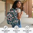 thumbnail image 3 of Yspwyqan Panda Floral Backpack Set for School Kids, Lunch Box Set 4Pcs Large Capacity Girls Backpack Padded Straps Front Pocket Trendy Daypack for Ages 8-15 Travel, 3 of 7