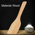 thumbnail image 3 of DEELLEEO Kitchenware Wooden Wood Flat Cooking-Serving Spatula Spoon Paddle Spoon Beige, 3 of 5