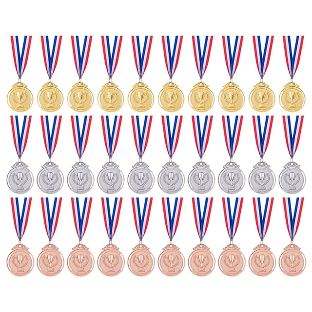 Premio Bronce Plata Oro 1er 2º Medalla Del Gold Silver Bronze Medal 30pcs 2 Pulgadas Con Cinta Cuello Ronda para Competiciones Party