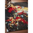 thumbnail image 5 of Ox Bay Fusion Black Multi Abstract Ikat Splash Indoor Runner or Area Rug ( 2'3" x 7' ), 5 of 9