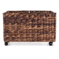 thumbnail image 6 of BirdRock Home Abaca Rolling Storage and Recycling Bin - Espresso, 6 of 7