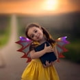thumbnail image 3 of Fortune Kids Halloween Bat Wings with LED Lights, Halloween Party Light String Spider Wings Cosplay Props, 3 of 5
