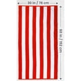 thumbnail image 2 of Utopia Towels Pack of 4 Cabana Beach Towels, Oversized 30 x 60 Inches Cotton Beach Towel Set, Smooth Ring Spun Texture for Pool and Swim Days, Modern Striped Design Bath Towels, Red, 2 of 8