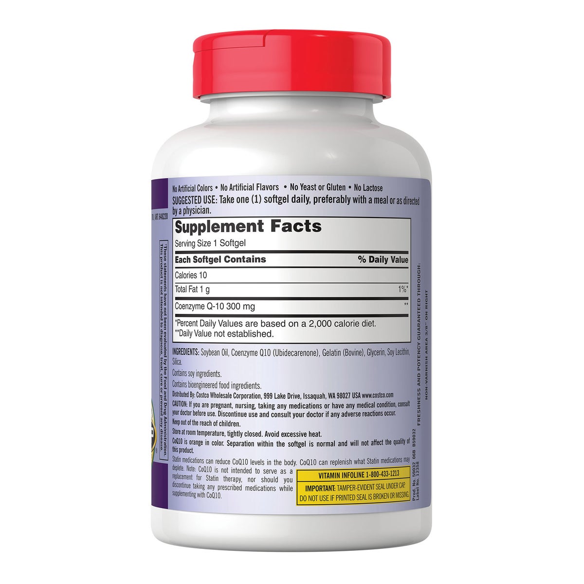 Kirkland Signature CoQ10 300 mg - 100 Softgels (Pack of 2)