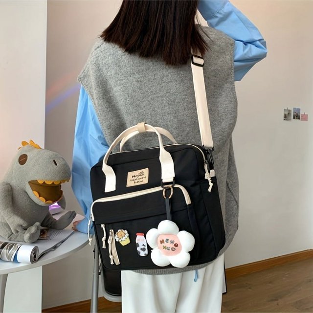 Korean Ins Campus Backpack, New Casual Cute Student Backpack, Multifunctional Shoulder Messenger Handbag