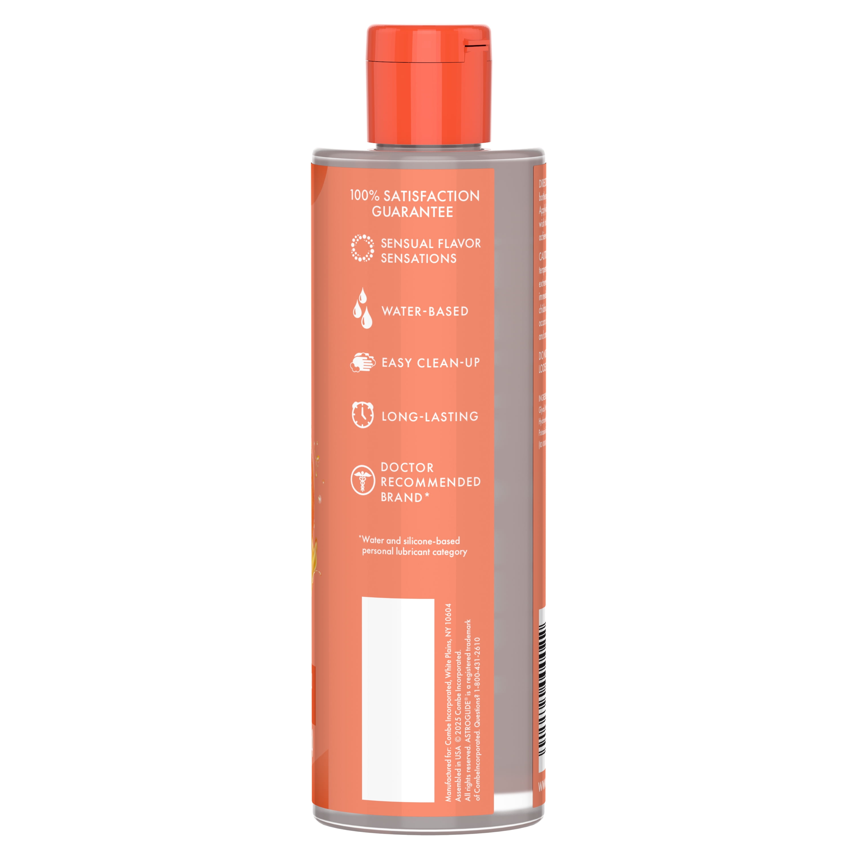 Astroglide Juicy Peach Water-Based Personal Lubricant, Peach Flavor, 8.5 fl oz