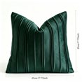 thumbnail image 3 of DefiDgd Velvet Throw Pillow Cover,Minimalist Striped Textured Square Cushion Case,Soft Decorative Pillow Slip for Sofa Couch Bed Living Room Bedroom Farmhouse Home Decoration(Green), 3 of 7
