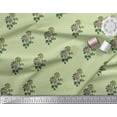 thumbnail image 2 of Soimoi Cotton Voile Fabric Leaves & Floral Block Print Sewing Fabric Yard 42 Inch Wide, 2 of 3