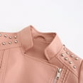 thumbnail image 6 of Leather Jackets for Women Zpanxa Women Faux Leather Moto Biker Short Coat Jacket, Plus Size Short Lightweight Motorcycle Biker Jacket, Fitted Slim Jackets Coat Pink L, 6 of 6