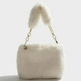 thumbnail image 5 of Women Fuzzy Crossbody Bag Casual Plush Tote Handbag Daily Dating Bag (White) Crossbody Bags for Women, 5 of 8