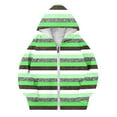 thumbnail image 4 of SELONE Girls Hooded Sweatshirt Jacket with Pockets Hooded Fleece Lightweight Zipper Striped Long Sleeve Fall Winter Outfit Green 10-11Years, 4 of 5