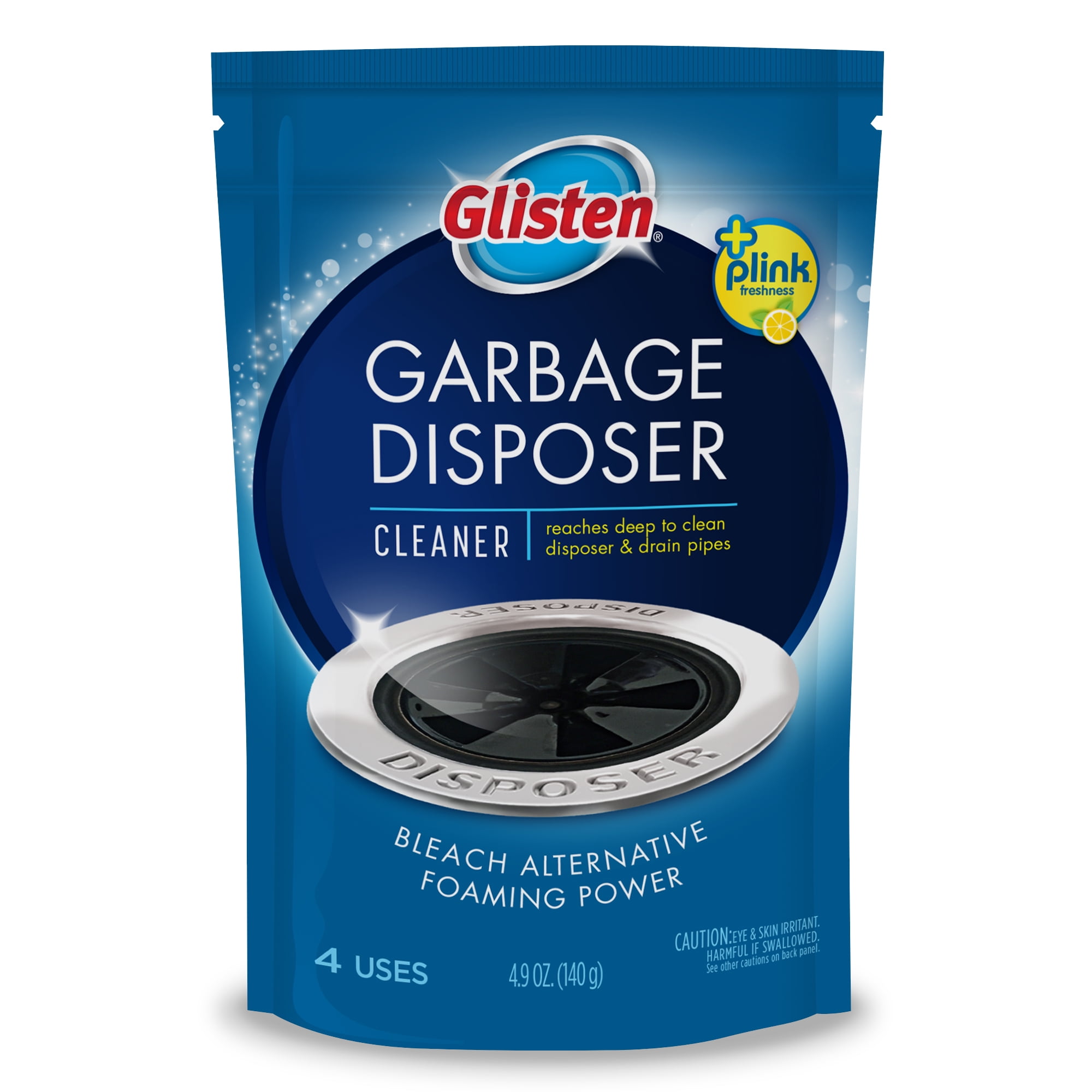 Glisten Disposer Care Cleaner, Lemon Scent, 4 Packets