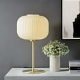 thumbnail image 2 of Modway Reprise 1-Light Modern Glass Table Lamp in White/Satin Brass, 2 of 8