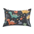 thumbnail image 7 of Yayeee Pillowcase Standard Size Set of 2 Satin Wrinkle Resistant Pillow Case, Cute Dinosaur, 7 of 7