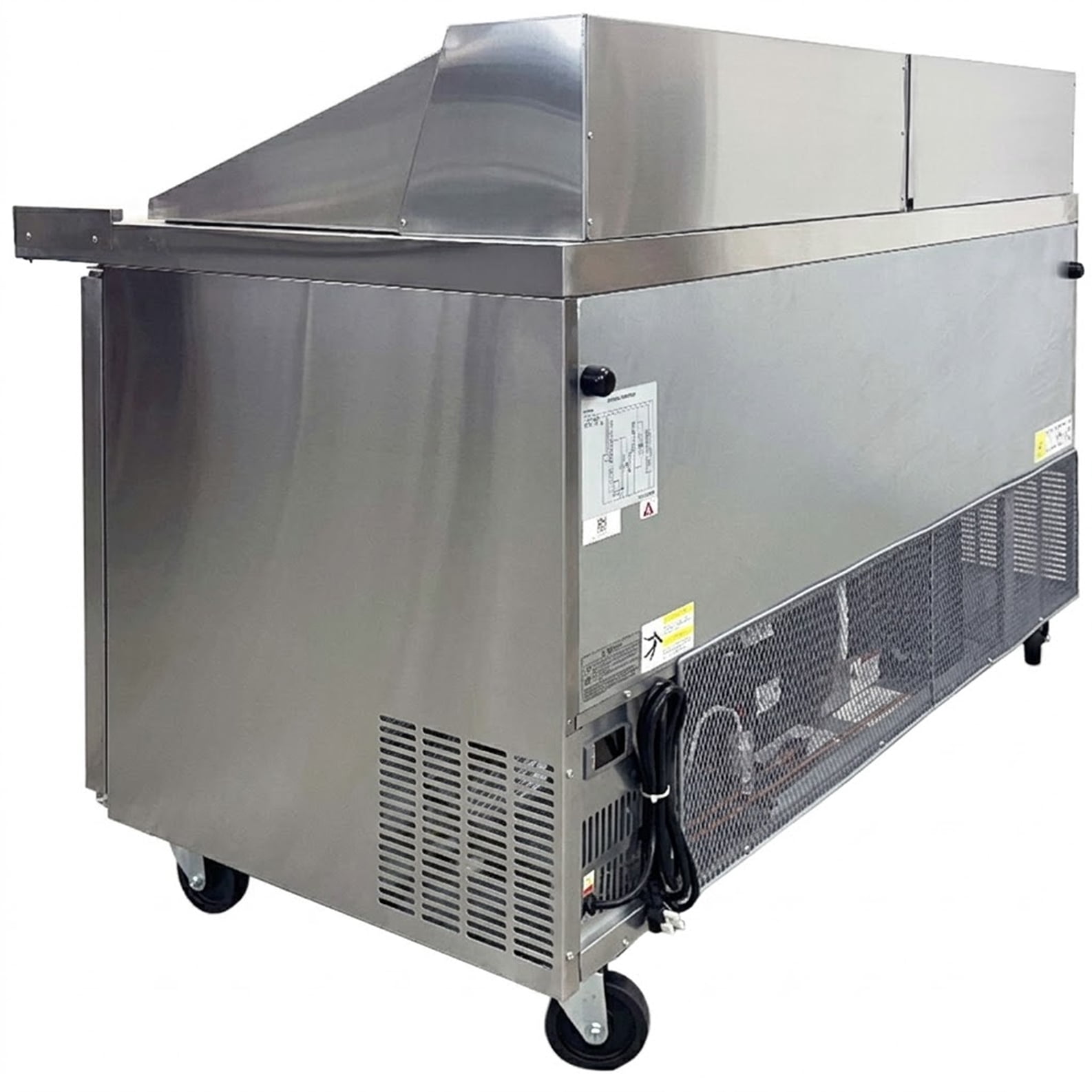 60" Mega Sandwich Prep Table Refrigerator, 18 Cu.Ft., 2-Door Commercial NSF Stainless Steel Food Prep Cooler