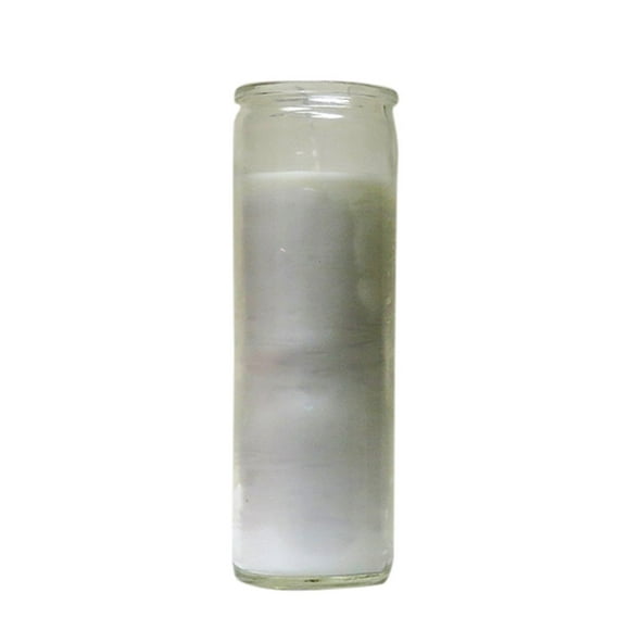 Glass Candle Solid White