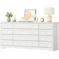 thumbnail image 6 of 12 Drawer Wooden Dressers for Bedroom, Modern Chest of Drawers for Adult, Wide TV Stand Dresser for 65" TV, Wooden Dressers for Living Room, Hallway, 63" L × 15.74" W, 6 of 8