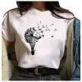 thumbnail image 1 of T-shirts à Manches Courtes pour les Femmes à la Mode Femmes Été Tops 2023 Femmes Mode Décontractée Impression Col Rond Manches Courtes T-shirt Pull Tops, 1 of 8