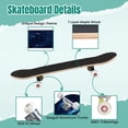 thumbnail image 4 of 31'' Complete Skateboard 7 Layer Canadian Maple Double Kick Deck Skateboards star dark sky Skate Board for Beginner Adult Gifts, 4 of 5