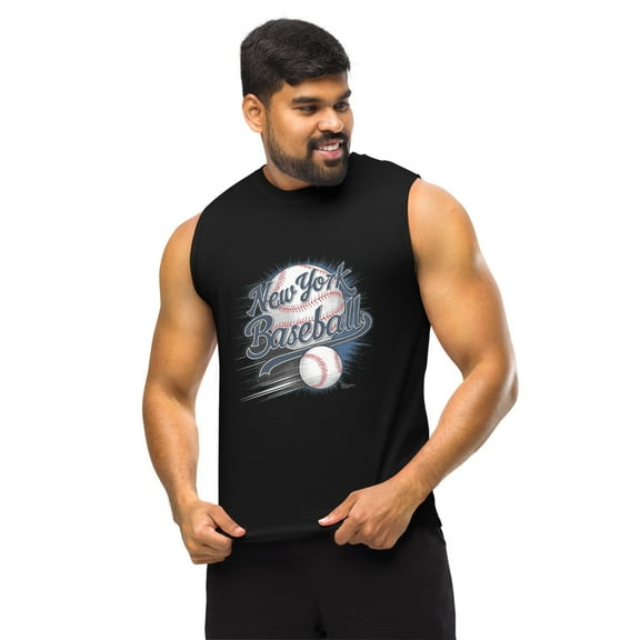Baseball Tank Top, New York Baseball Graphic Tank, Sports Fan Apparel, Athletic Tank (S)