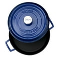 thumbnail image 3 of LAVA 3.7 Quart Enameled Cast Iron Braiser: Multipurpose Stylish Round Dutch Oven Pot with Enameled Black Interior and Trendy Lid (Blue), 3 of 5